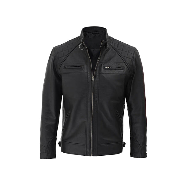 Distressed Motorcycle Leather Jacket