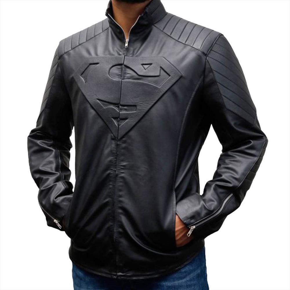 Smallville Superman Black Leather Jacket