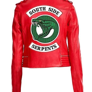 South Side Snake Serpents black leather jacket