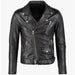 Alley Strap Black Leather Biker Jacket