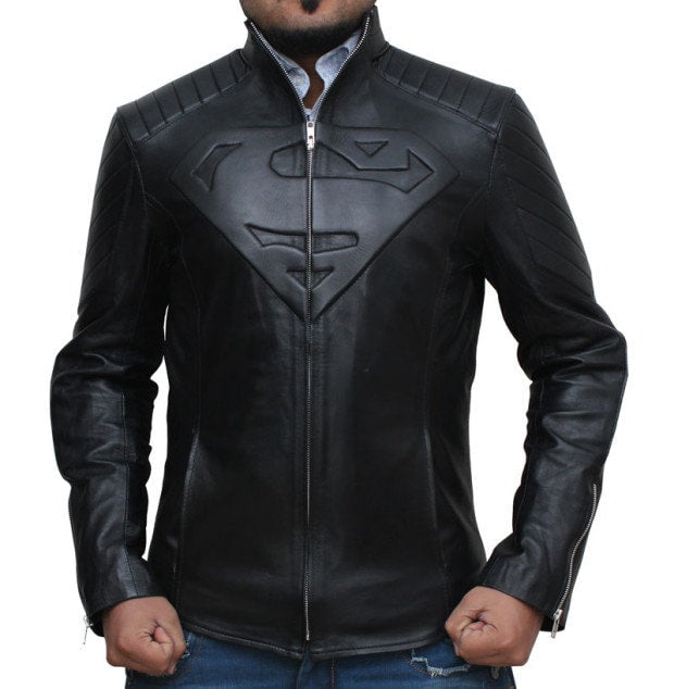 Smallville Superman Black Leather Jacket